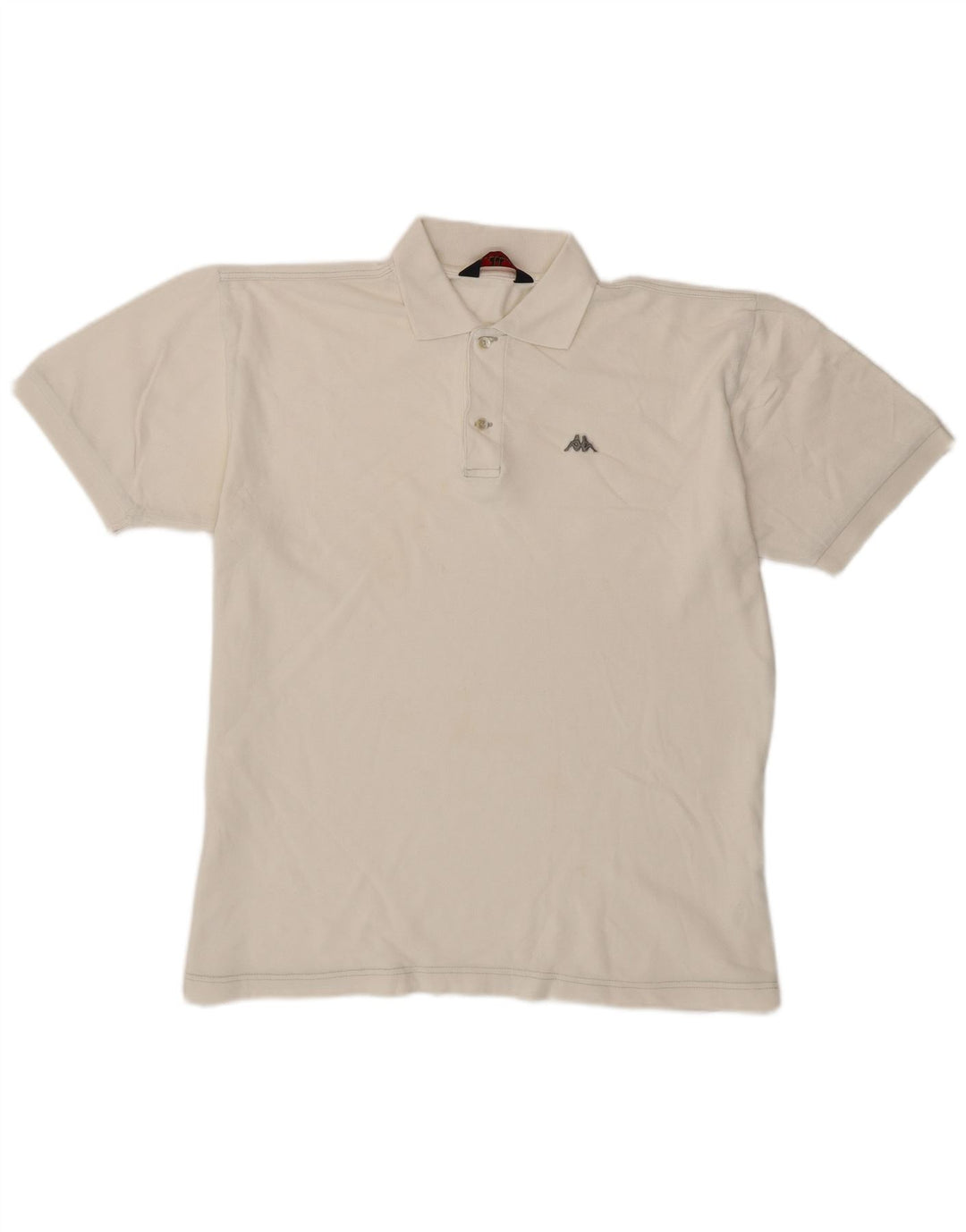 Kappa Mens Polo Shirt XL White Cotton