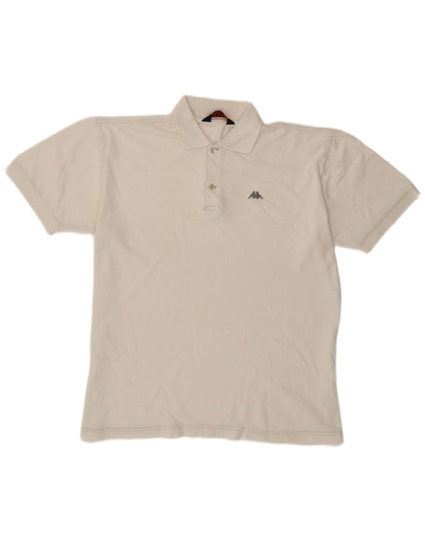 Kappa Mens Polo Shirt XL White Cotton