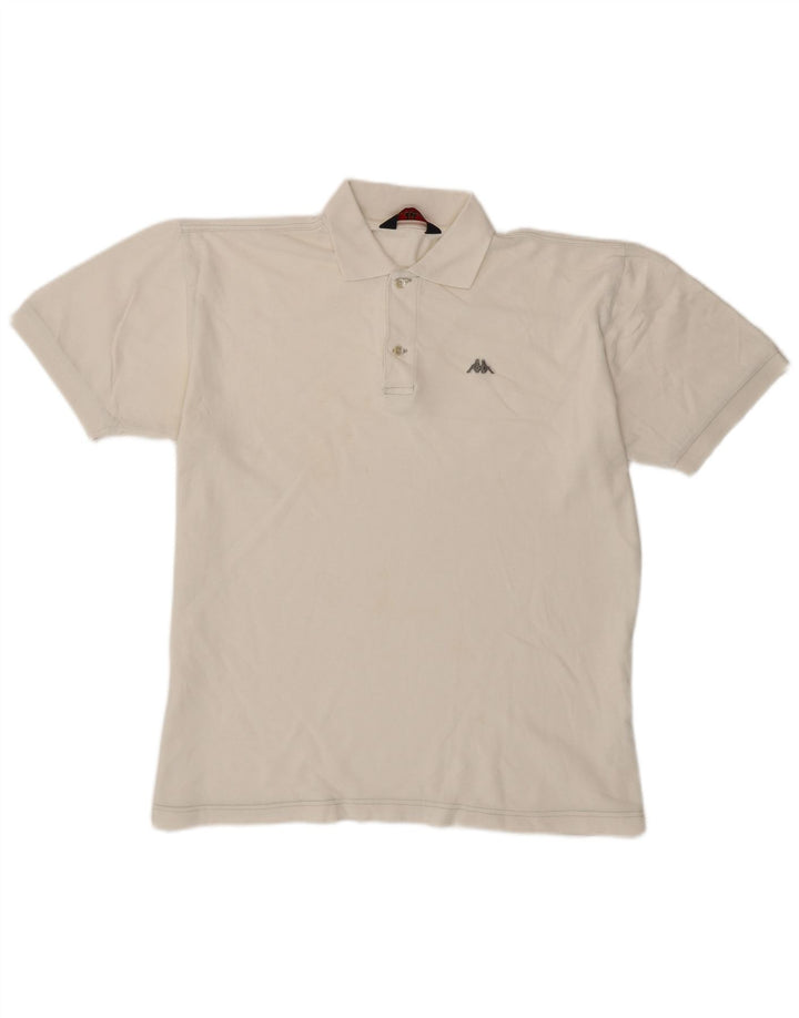 Kappa Mens Polo Shirt XL White Cotton