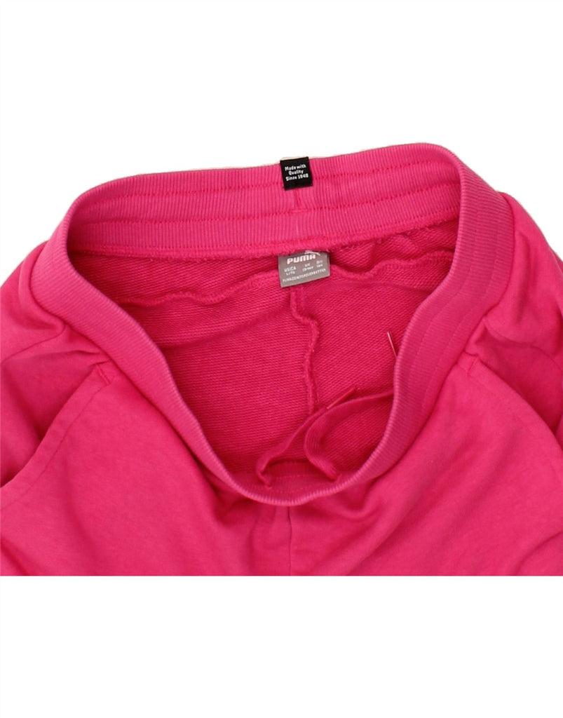 PUMA Girls Graphic Sport Shorts 13-14 Years  Pink Cotton Vintage Puma and Second-Hand Puma from Messina Hembry 