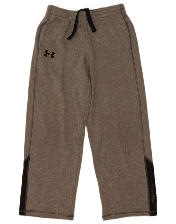 Under Armour Boys Tracksuit Trousers 9-10 Years Medium Grey Colourblock