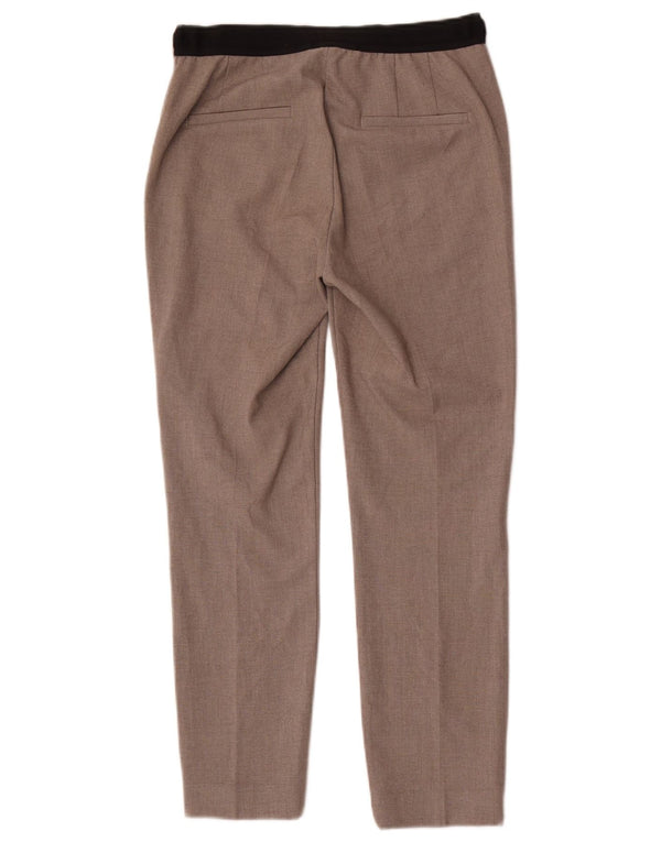 Zara Womens Slim Chino Trousers Small W28 L26 Grey Polyester