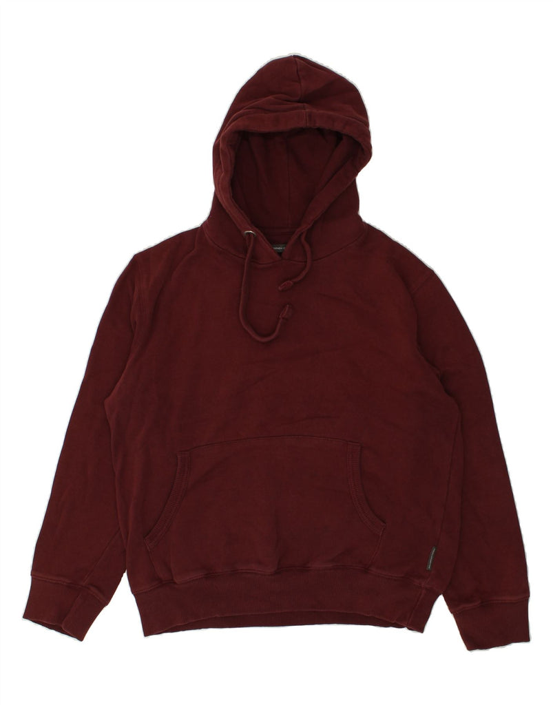 FRENCH CONNECTION Mens Hoodie Jumper Large Maroon Cotton | Vintage French Connection | Thrift | Second-Hand French Connection | Used Clothing | Messina Hembry 