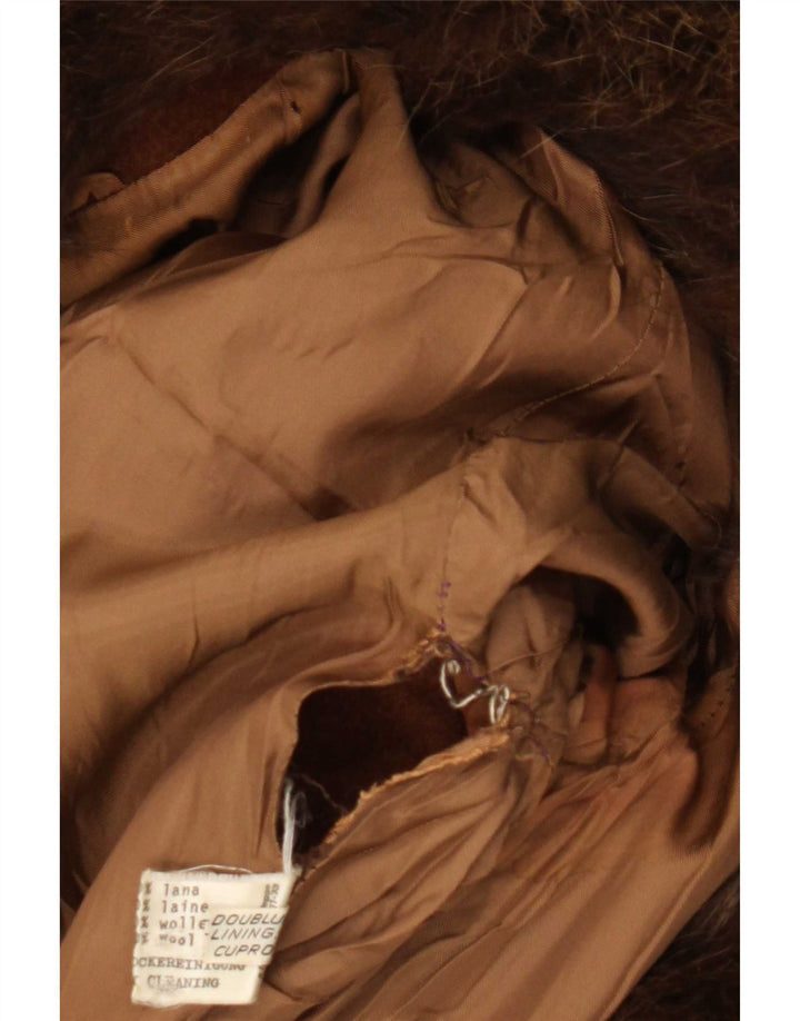 Herno Womens Overcoat EU 50 2XL Brown Mohair