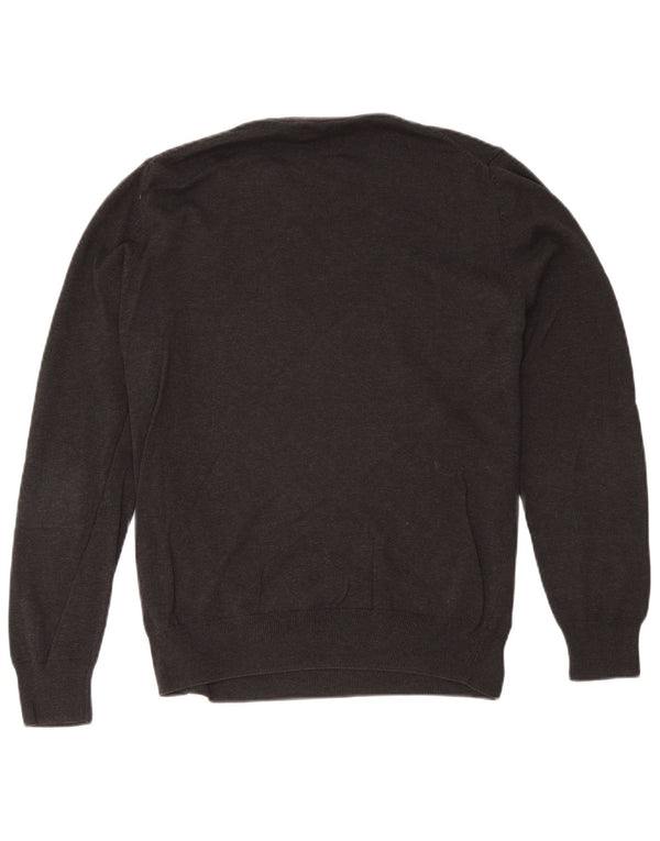 Marks & Spencer Mens Crew Neck Jumper Sweater Large Grey Cotton