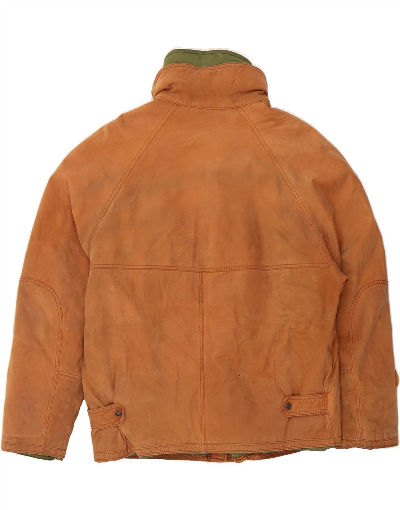 BELFE Mens Leather Jacket UK 44 2XL Brown Leather Vintage Belfe and Second-Hand Belfe from Messina Hembry 