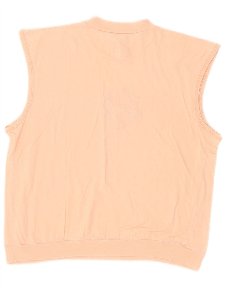 Vintage Womens Vest Top UK 14 Medium Pink