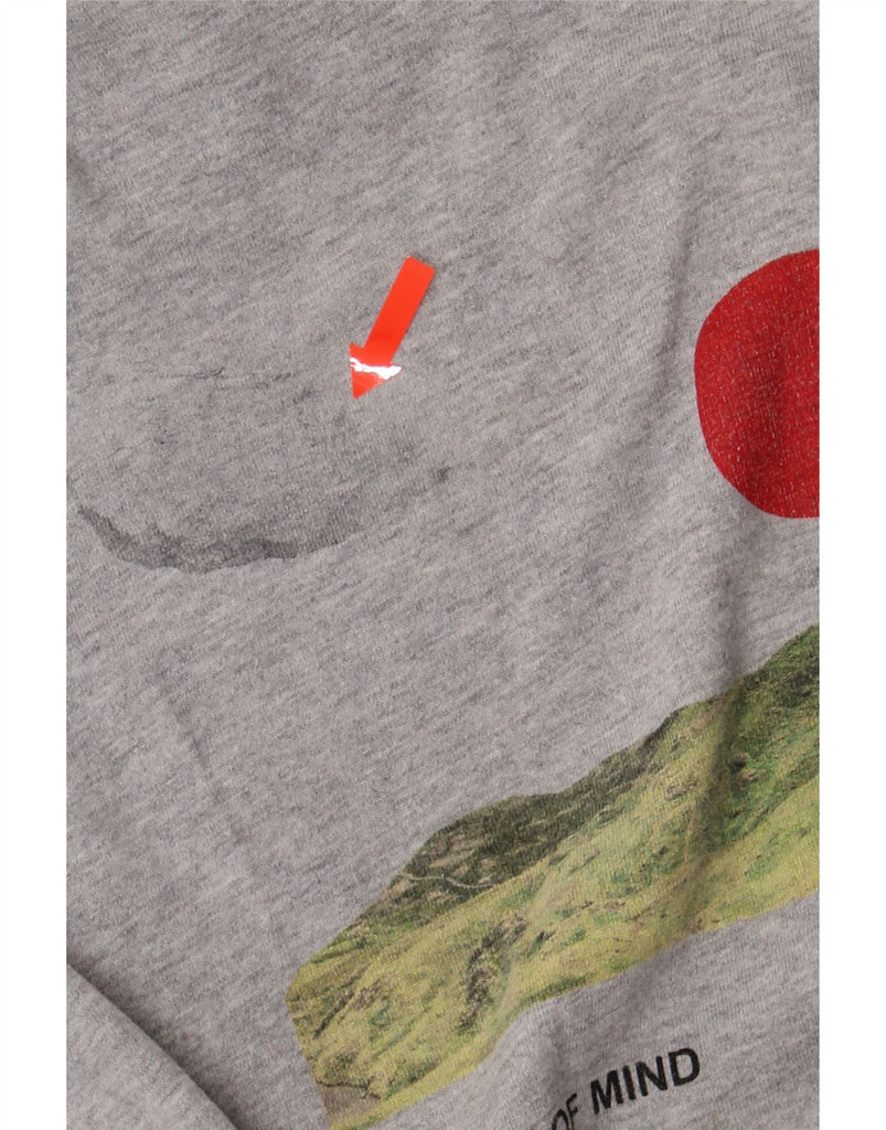 BENETTON Mens Graphic T-Shirt Top XL Grey Cotton Vintage Benetton and Second-Hand Benetton from Messina Hembry 