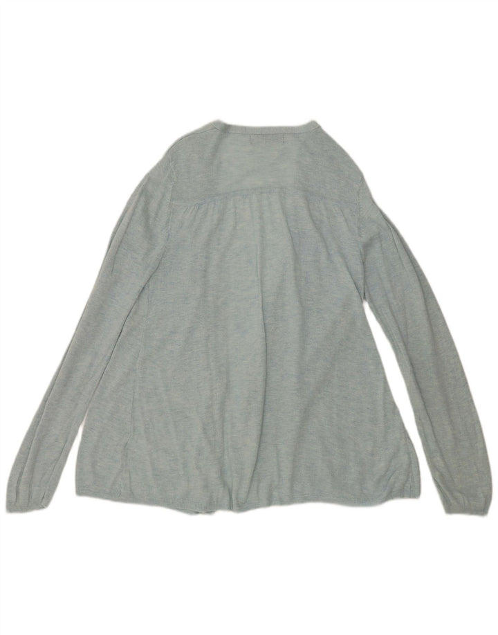 Marks & Spencer Womens Open Cardigan Sweater UK 8 Small Blue Polyamide