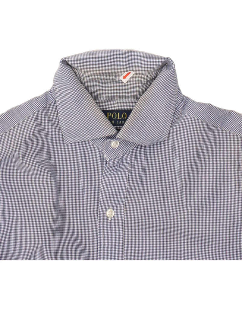 POLO RALPH LAUREN Mens Custom Fit Shirt Size 15 1/2 Medium Blue Gingham | Vintage Polo Ralph Lauren | Thrift | Second-Hand Polo Ralph Lauren | Used Clothing | Messina Hembry 