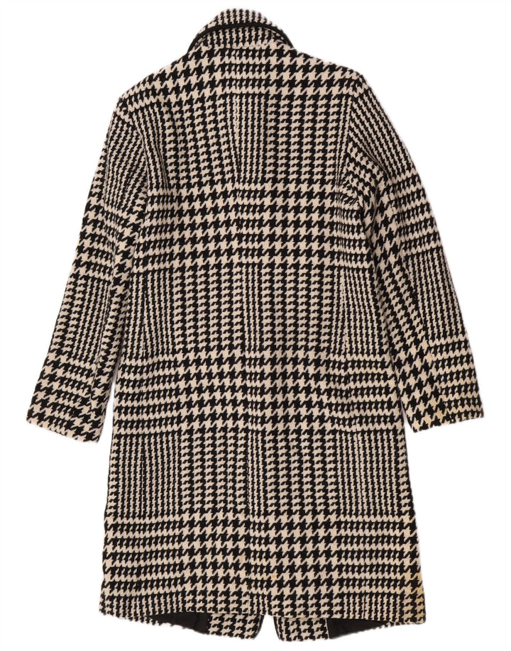 Penny Black Womens Oversized Overcoat UK 10 Small Black Houndstooth Wool