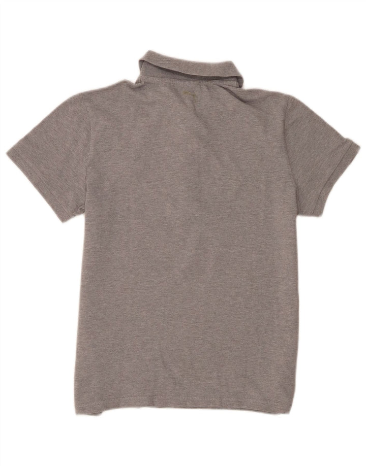 Puma Womens Polo Shirt UK 14 Medium Grey Cotton