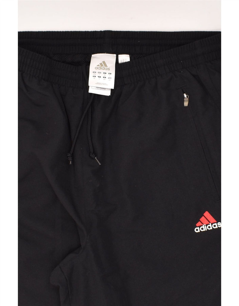 ADIDAS Mens Tracksuit Trousers UK 44/46 Large Black Polyester | Vintage Adidas | Thrift | Second-Hand Adidas | Used Clothing | Messina Hembry 