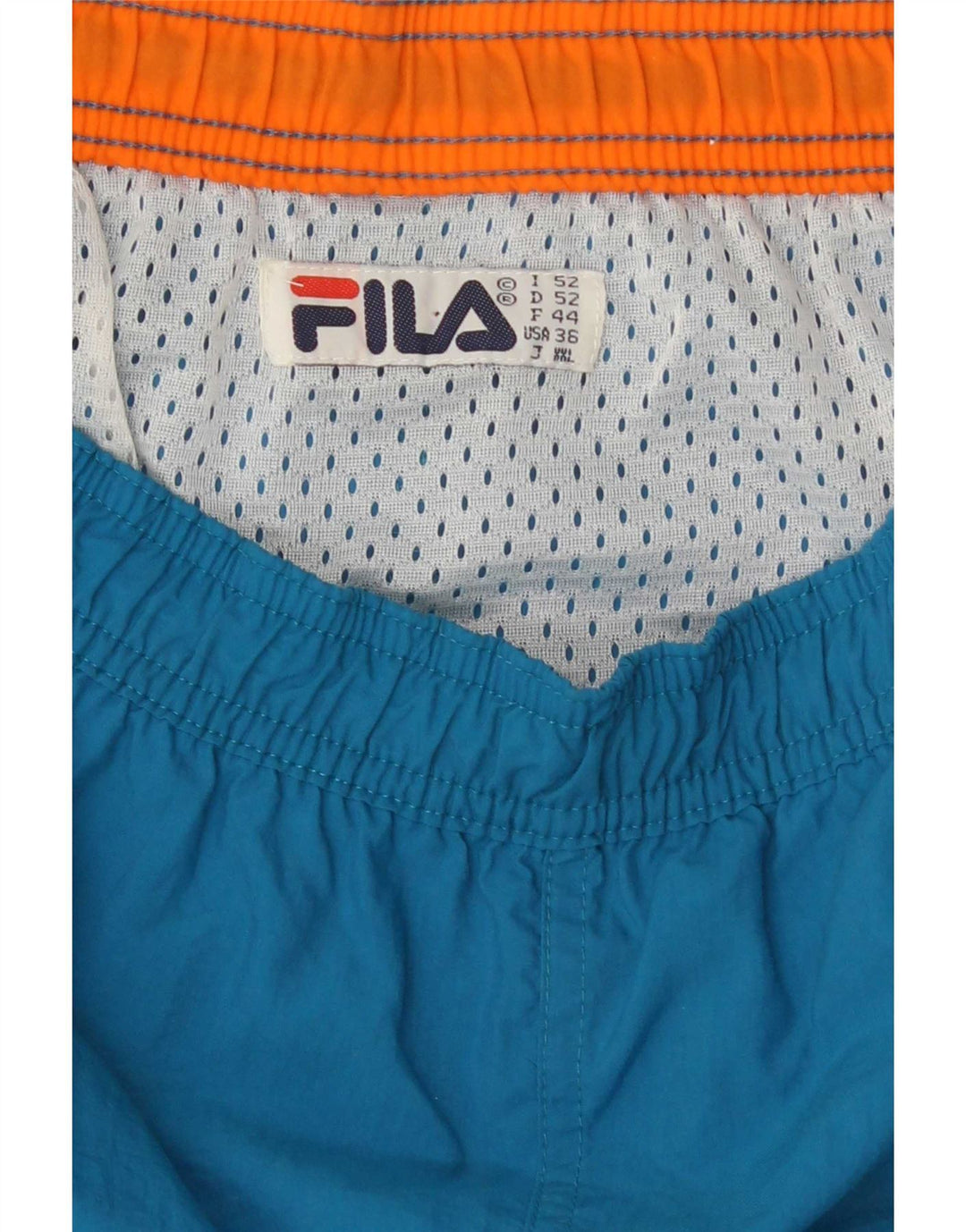 Fila Mens Swimming Shorts Large Blue Colourblock Polyester