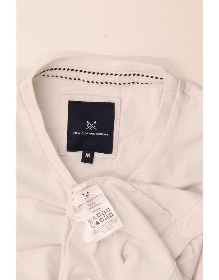 Crew Clothing Mens T-Shirt Top Medium White Cotton