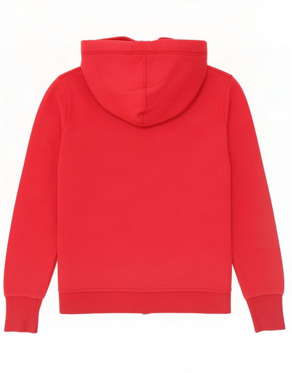 Superdry Womens Zip Hoodie Sweater UK 10 Small Red Cotton