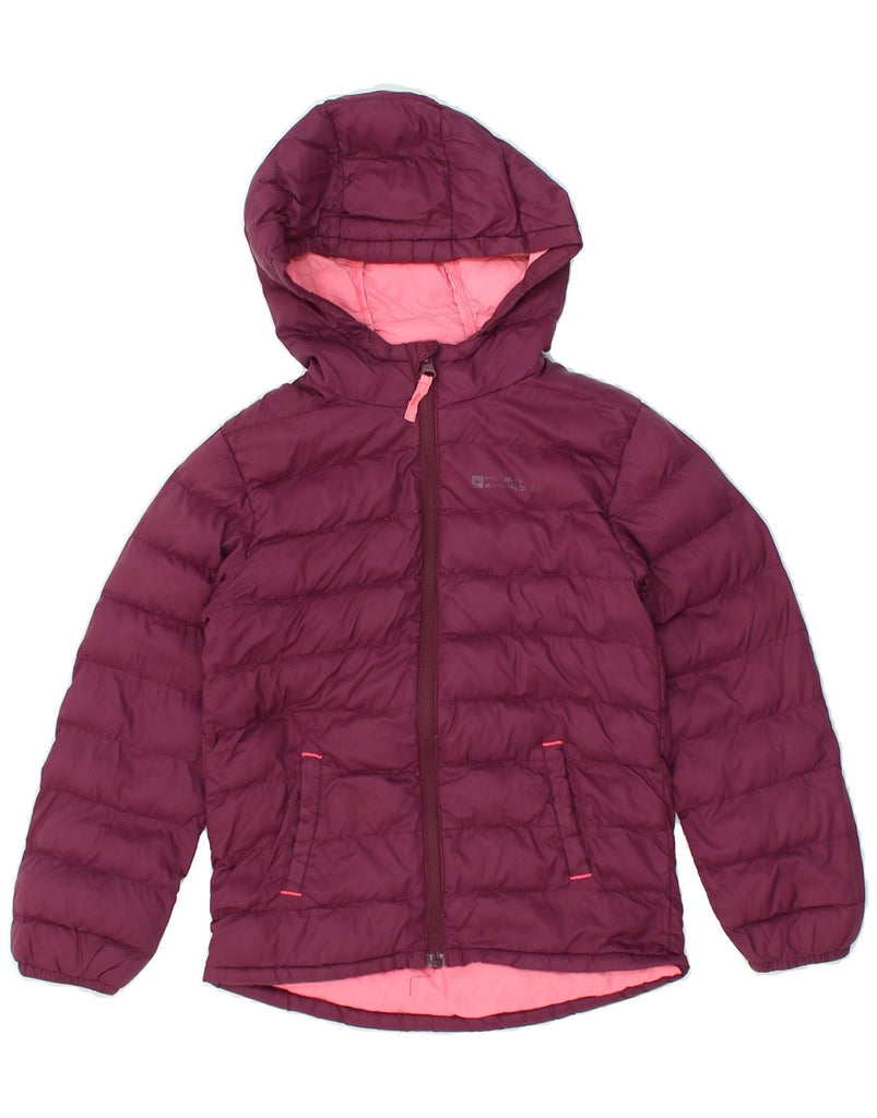 MOUNTAIN WAREHOUSE Girls Hooded Padded Jacket 5-6 Years Maroon Nylon | Vintage Mountain Warehouse | Thrift | Second-Hand Mountain Warehouse | Used Clothing | Messina Hembry 