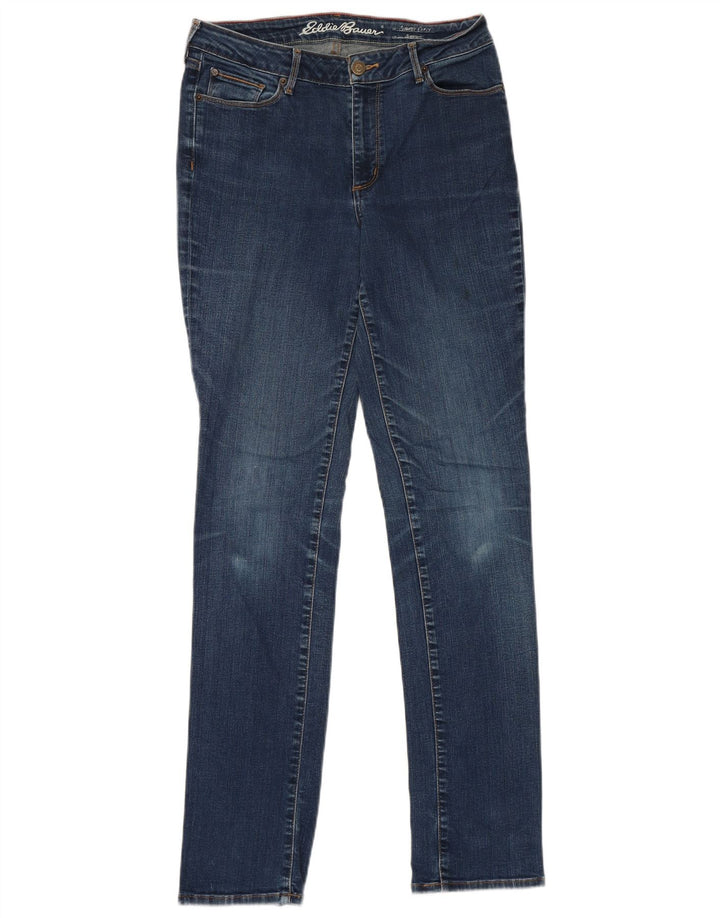 Eddie Bauer Womens Slightly Curvy Straight Jeans US 10 Large W30 L33 Blue