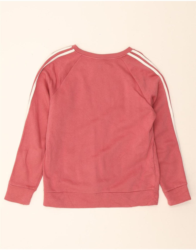 ADIDAS Womens Sweatshirt Jumper UK 16/18 Large Pink Cotton Vintage Adidas and Second-Hand Adidas from Messina Hembry 