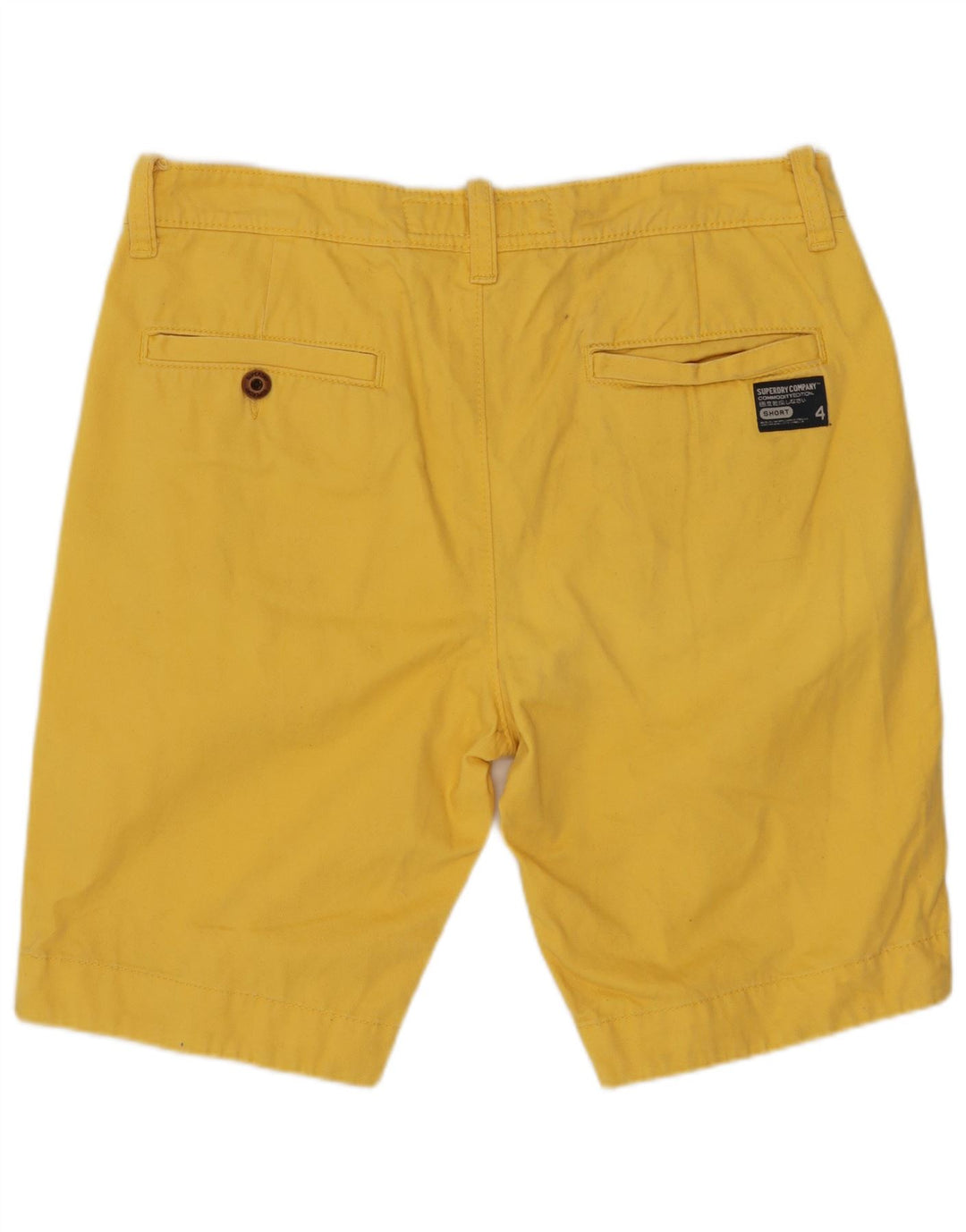 SUPERDRY Mens Chino Shorts Medium W32 Yellow Cotton