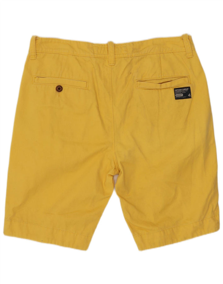 SUPERDRY Mens Chino Shorts Medium W32 Yellow Cotton