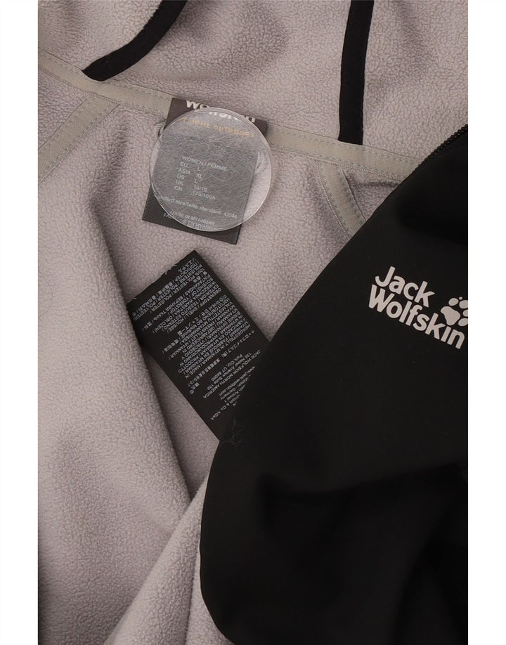 Jack Wolfskin Womens Hooded Windbreaker Jacket UK 14/16 Large Black