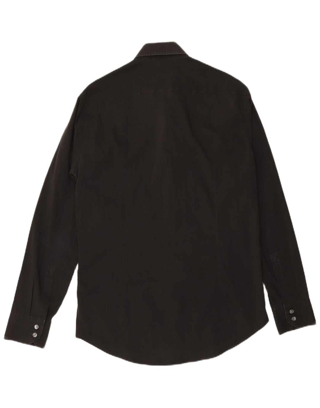 HUGO BOSS Mens Slim Fit Shirt Size 41/42 Large Black Cotton