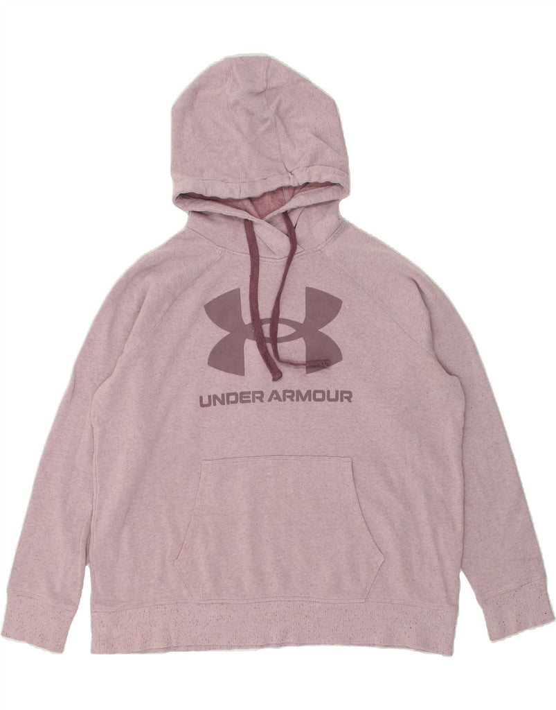 UNDER ARMOUR Mens Graphic Hoodie Jumper Large Pink Cotton | Vintage Under Armour | Thrift | Second-Hand Under Armour | Used Clothing | Messina Hembry 
