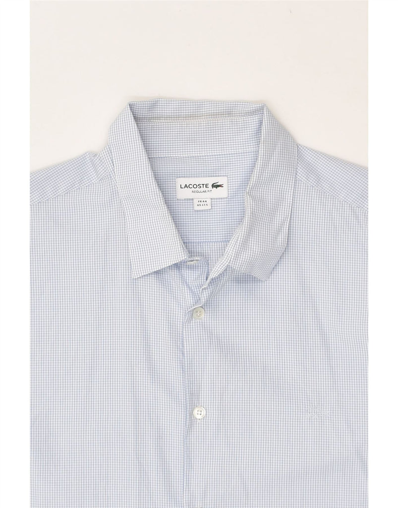 LACOSTE Mens Regular Fit Shirt Size 44  17 1/2 XL White Check Cotton | Vintage Lacoste | Thrift | Second-Hand Lacoste | Used Clothing | Messina Hembry 