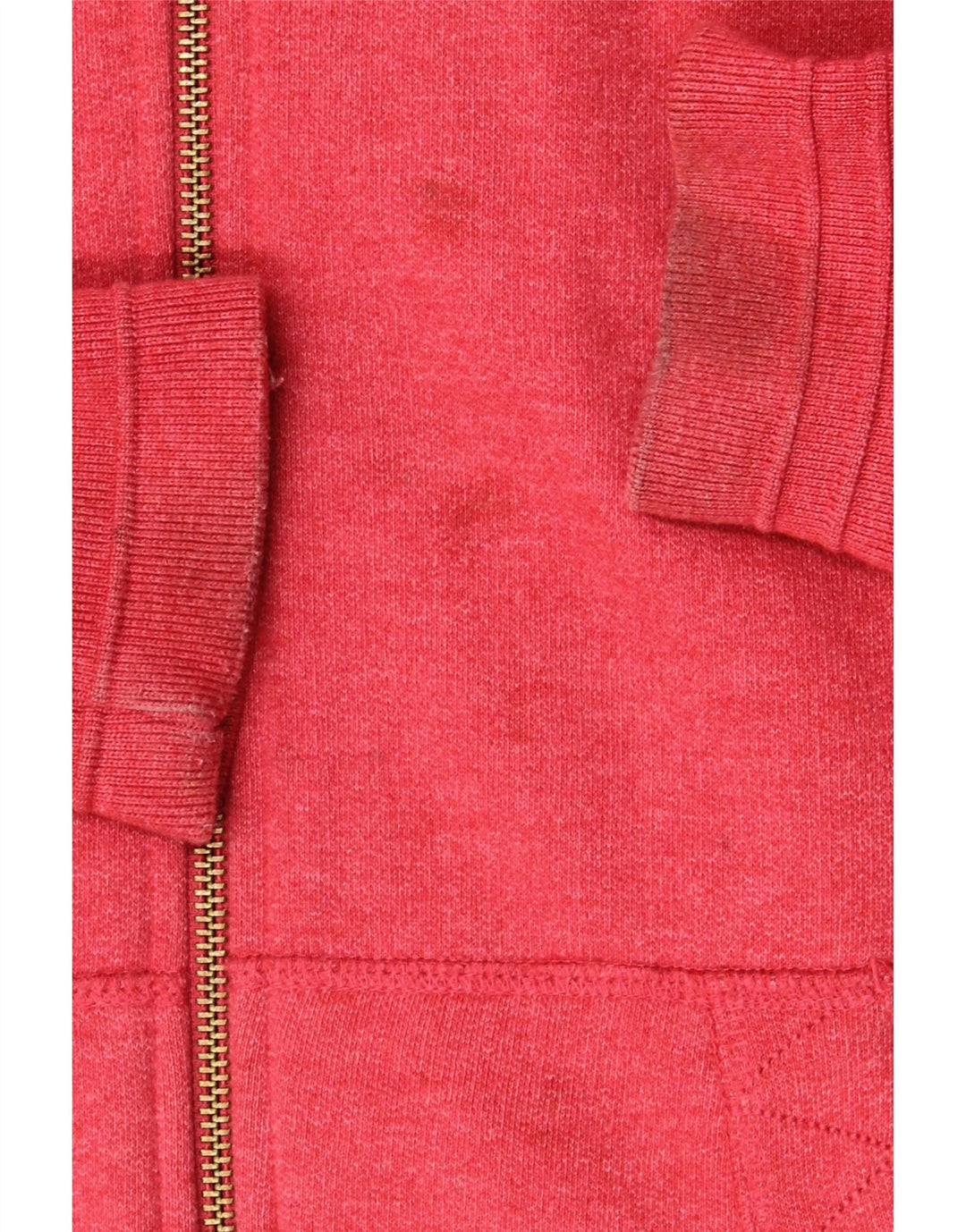 Weird Fish Mens Zip Hoodie Sweater Medium Red Cotton
