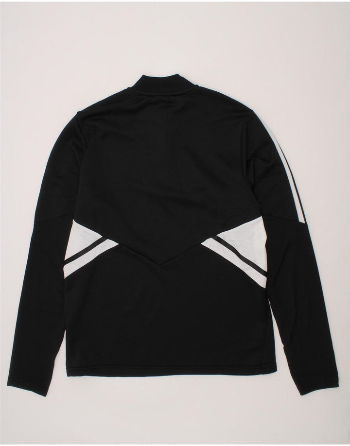 ADIDAS Boys Aeroready Pullover Tracksuit Top 13-14 Years Black Colourblock Vintage Adidas and Second-Hand Adidas from Messina Hembry 