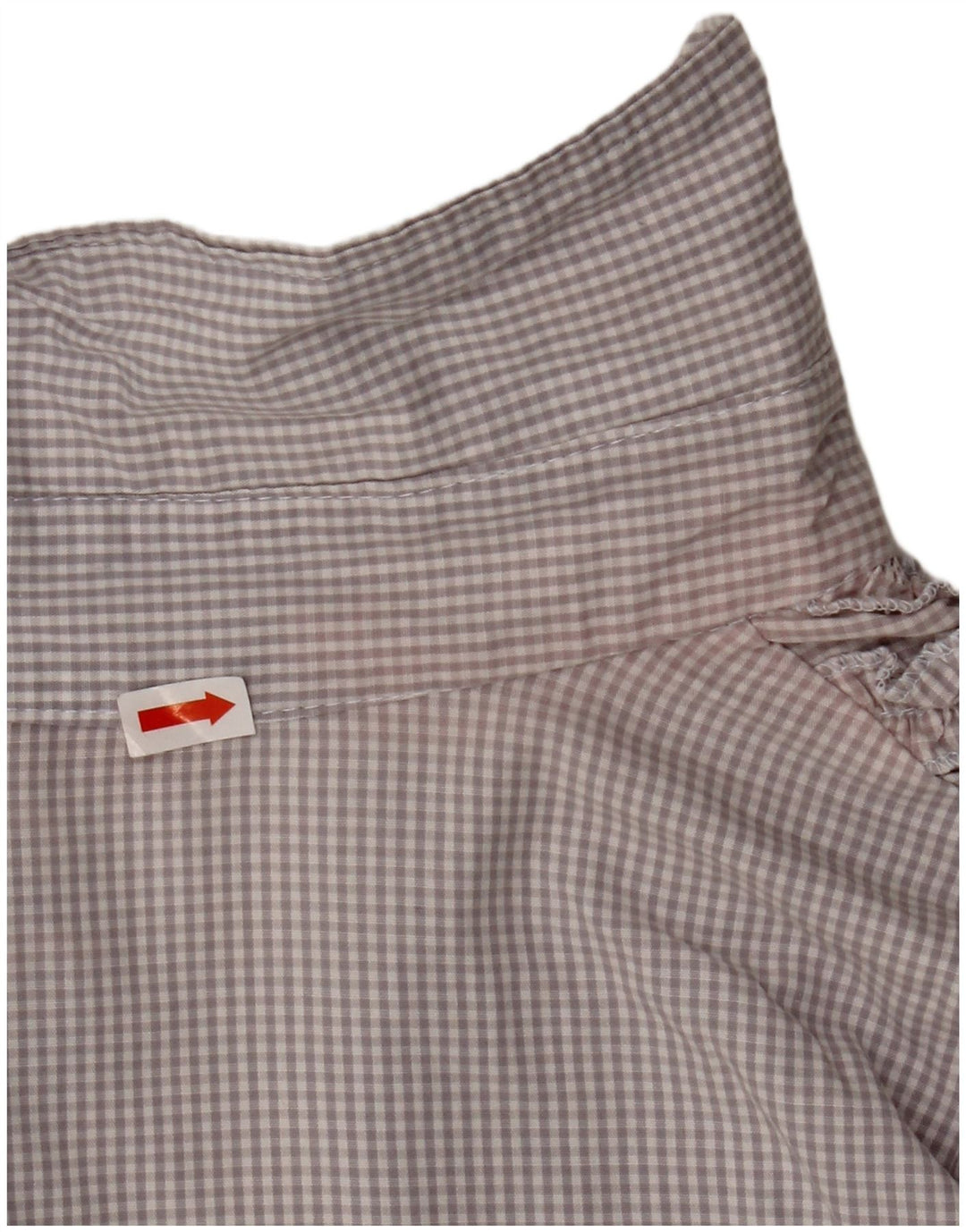 Carrera Womens Longline Ruffle Front Shirt Blouse UK 18 XL Grey Gingham