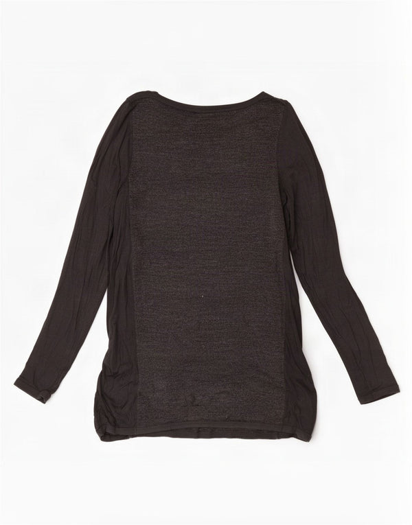 Marks & Spencer Womens Boat Neck Jumper Sweater UK 8 Small Grey Acrylic
