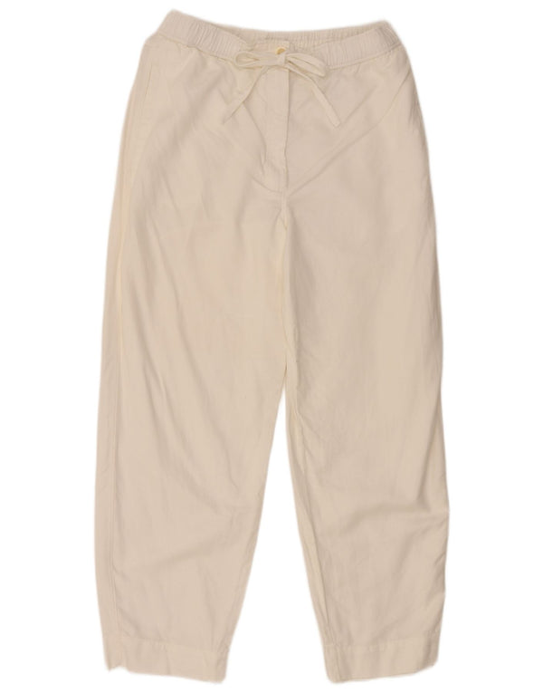 Cos Womens Straight Chino Trousers Medium White Cotton