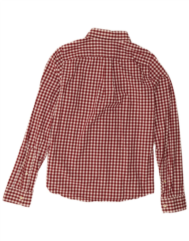 Abercrombie & Fitch Mens Checked Muscle Fit Shirt Medium Red Gingham