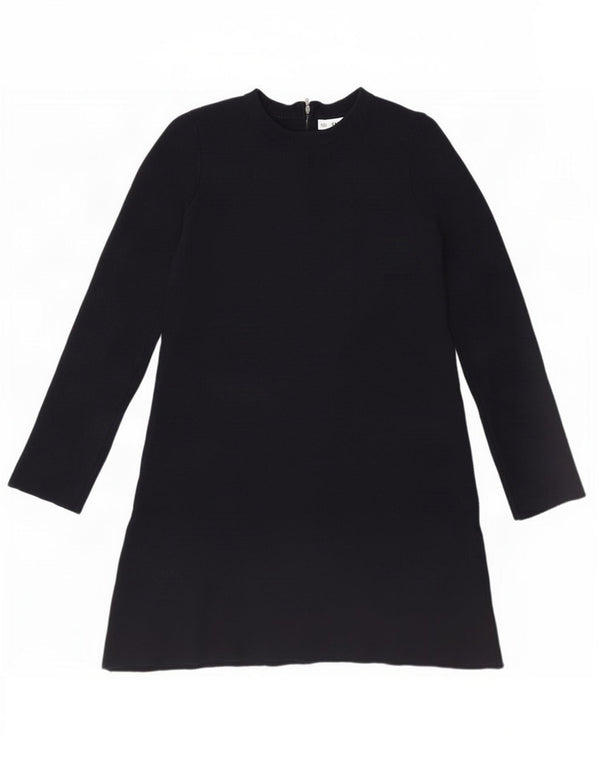 Zara Womens Jumper Dress UK 8 Small Navy Blue Viscose