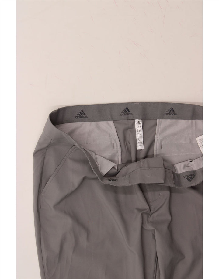 ADIDAS Mens Slim Chino Trousers W38 L32 Grey Polyester Vintage Adidas and Second-Hand Adidas from Messina Hembry 