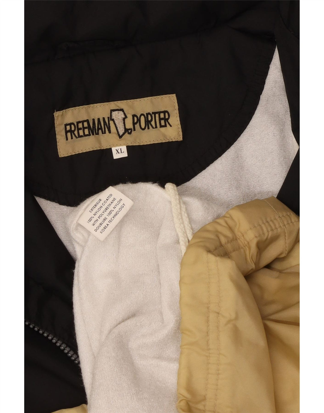 FREEMAN T. PORTER Mens Graphic Tracksuit Top Jacket  XL Beige Colourblock