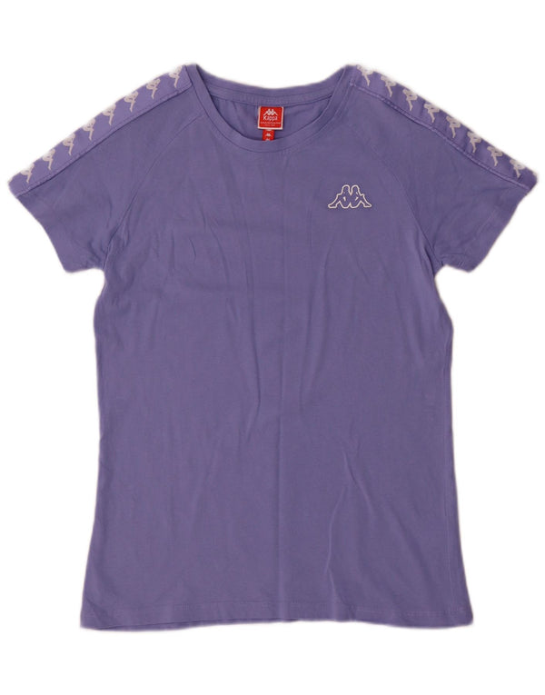 Kappa Womens Graphic T-Shirt Top UK 14 Large Purple Cotton