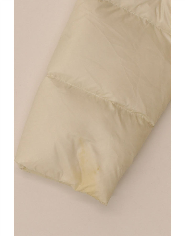 Blauer Womens Hooded Padded Coat UK 16 Large White Polyamide