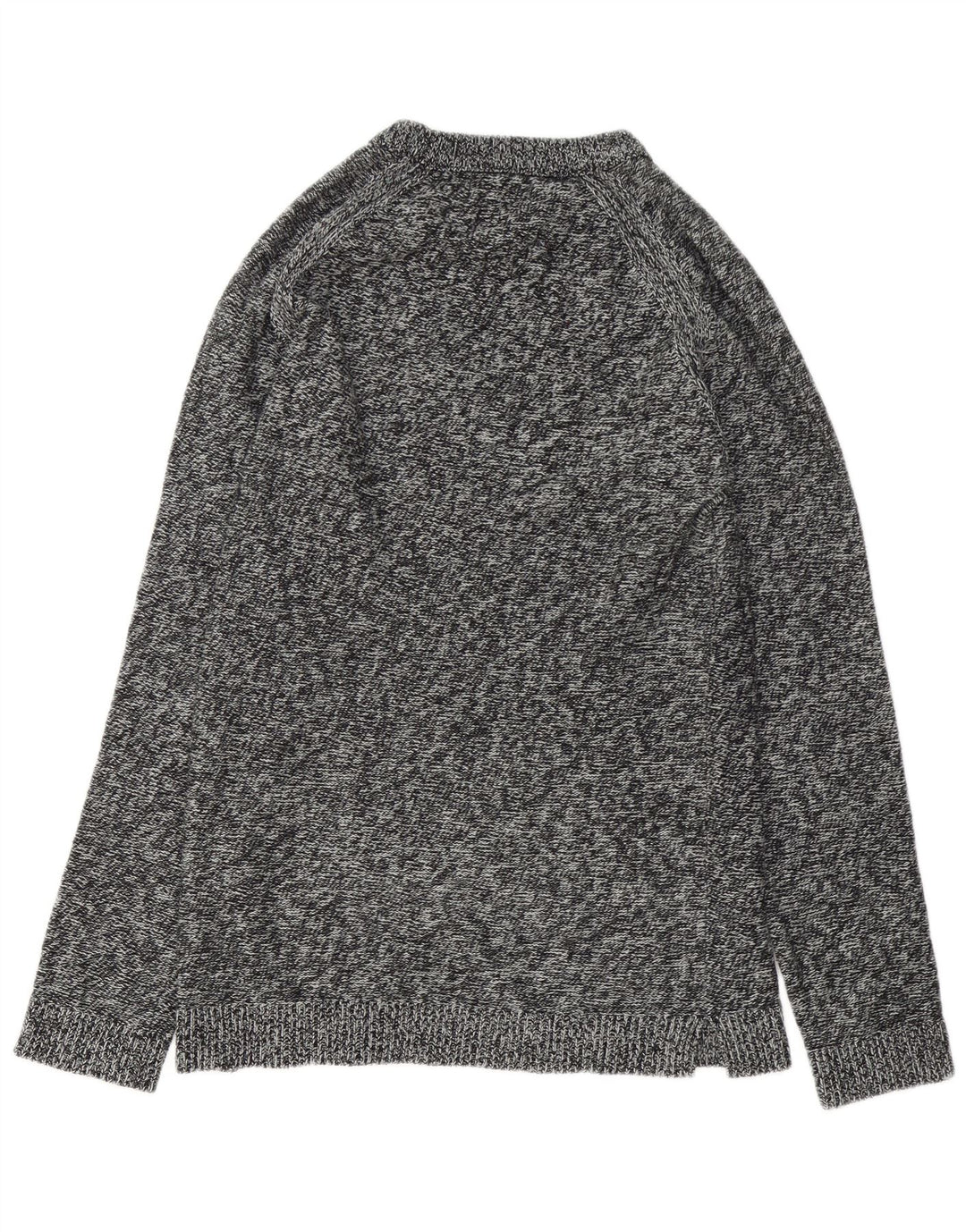 JACK & JONES Mens Boat Neck Jumper Sweater Small Grey Flecked