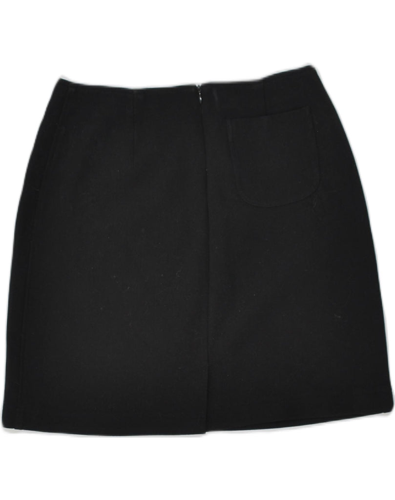 ARMANI Womens Mini Skirt IT 46 Large W26 Black Polyester | Vintage Armani | Thrift | Second-Hand Armani | Used Clothing | Messina Hembry 