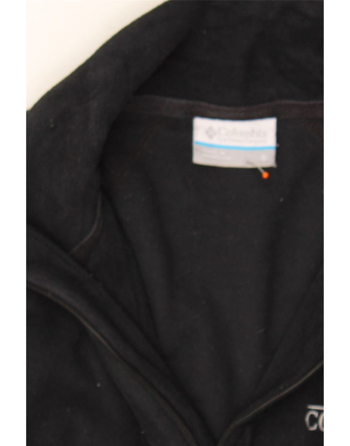 COLUMBIA Womens Zip Neck Fleece Jumper UK 10 Small Black Polyester Vintage Columbia and Second-Hand Columbia from Messina Hembry 