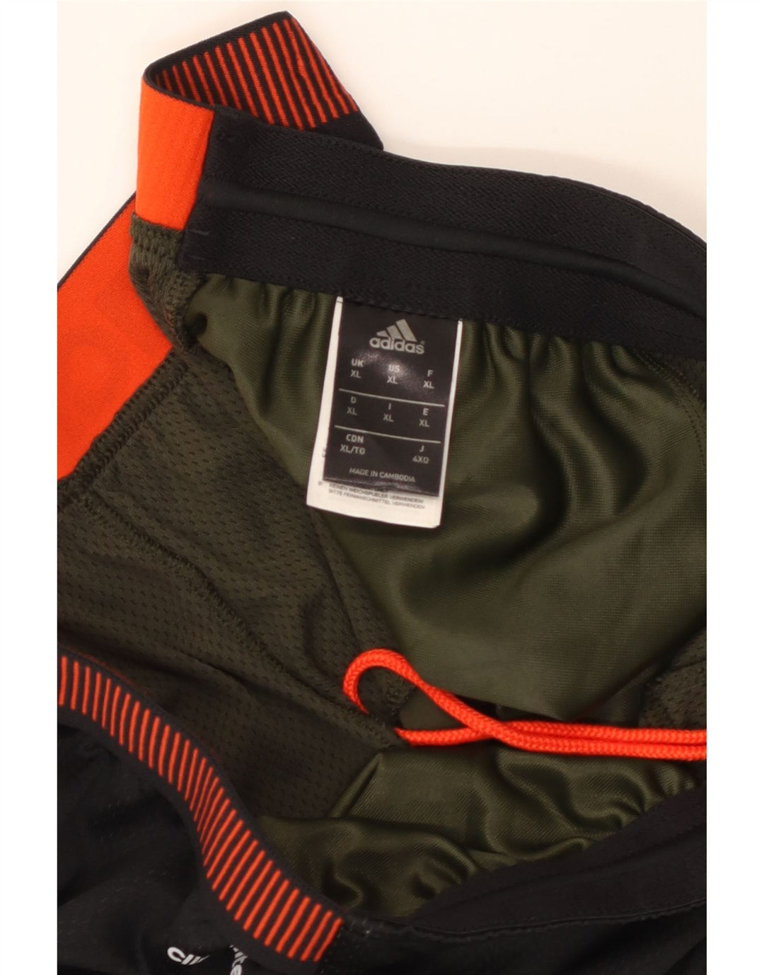 Adidas Mens Graphic Sport Shorts XL  Khaki Colourblock Polyester
