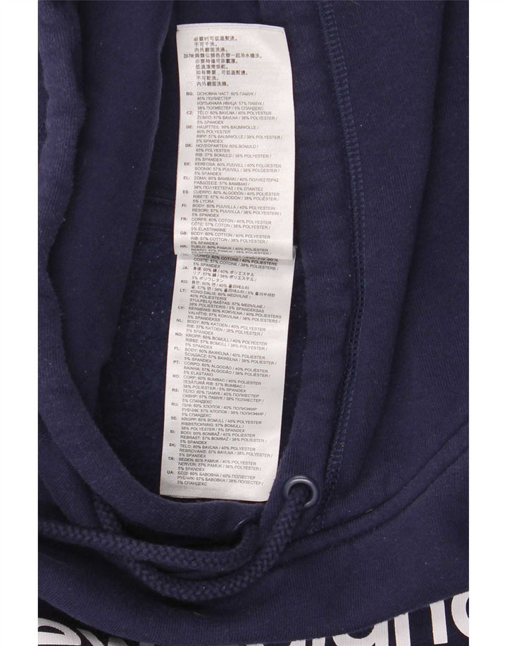 New Balance Mens Graphic Hoodie Jumper Medium Blue Cotton