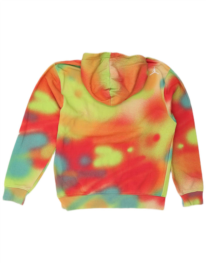 Jordan Mens Graphic Hoodie Jumper Small Multicoloured Tie Dye Cotton