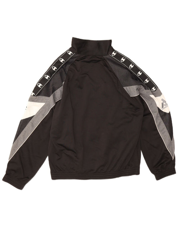 Champion Mens Graphic Tracksuit Top Jacket Medium Black Colourblock