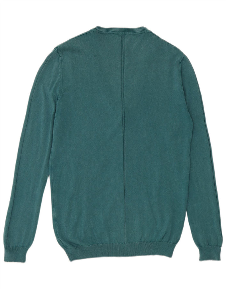 Liu Jo Mens Cardigan Sweater Medium Blue Cotton