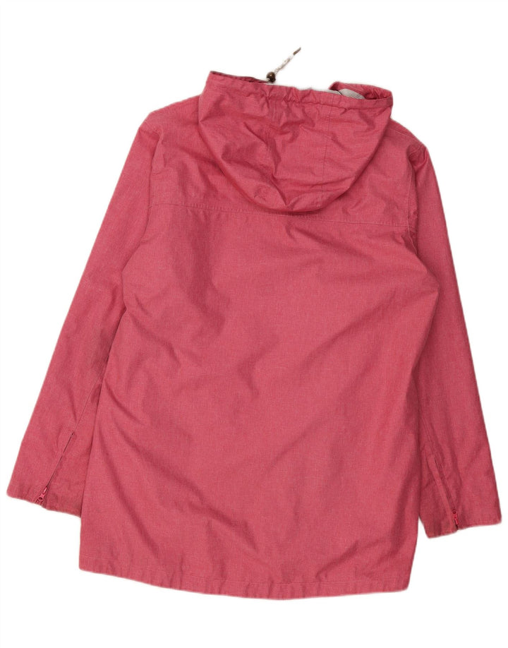 LIGHTHOUSE Womens Hooded Raincoat UK 14 Large Pink Polyester