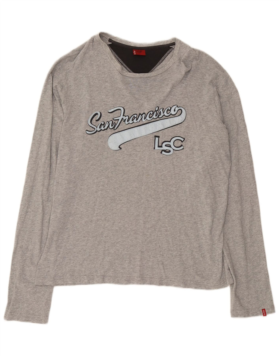 Levi's Mens Graphic Top Long Sleeve XL Grey Cotton